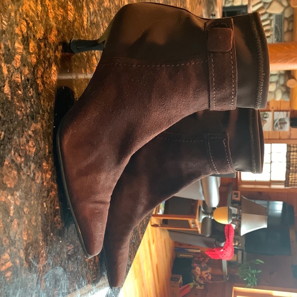 Stuart Weitzman suede short bootie